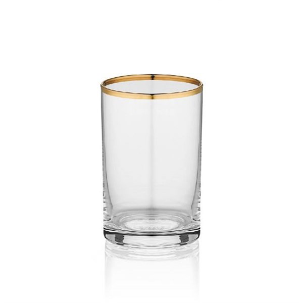 Decorium 6 lı Kahve Su Bardağı 3 mm Altın