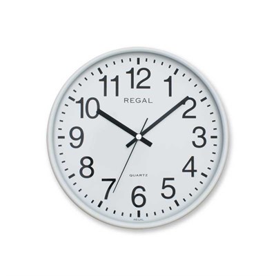 0252 WW Yuvarlak 26 cm Beyaz Duvar Saati - Regal Saat