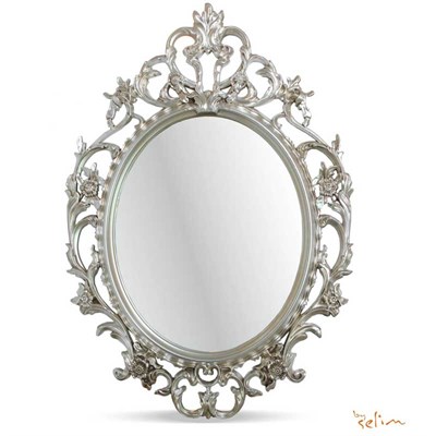 Dekoratif Büyük Ayna Gümüş - By Selim