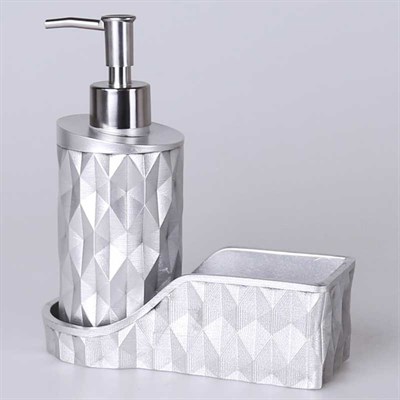 Prizma Mutfak Sıvı Sabunluk Gümüş - By Selim