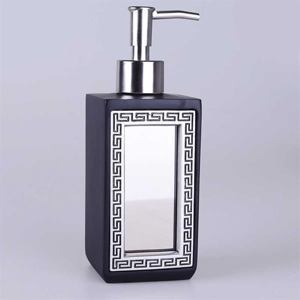Veroni Sıvı Sabunluk Siyah Gümüş - By Selim